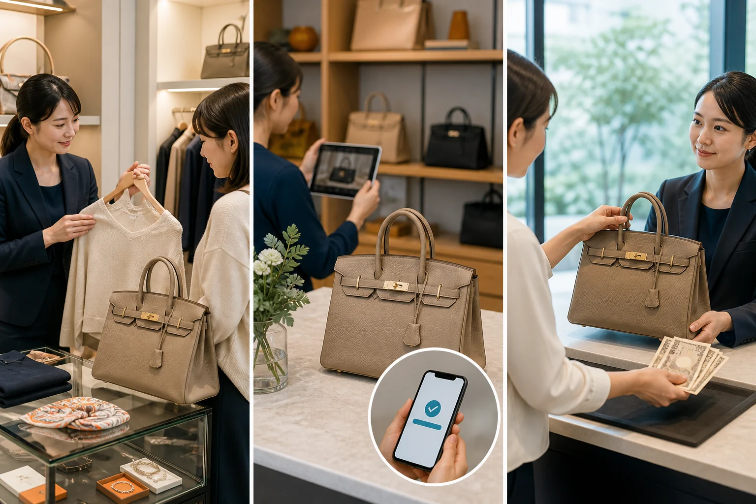 下取り・委託販売・買取の3つの手放し方を比べた写真