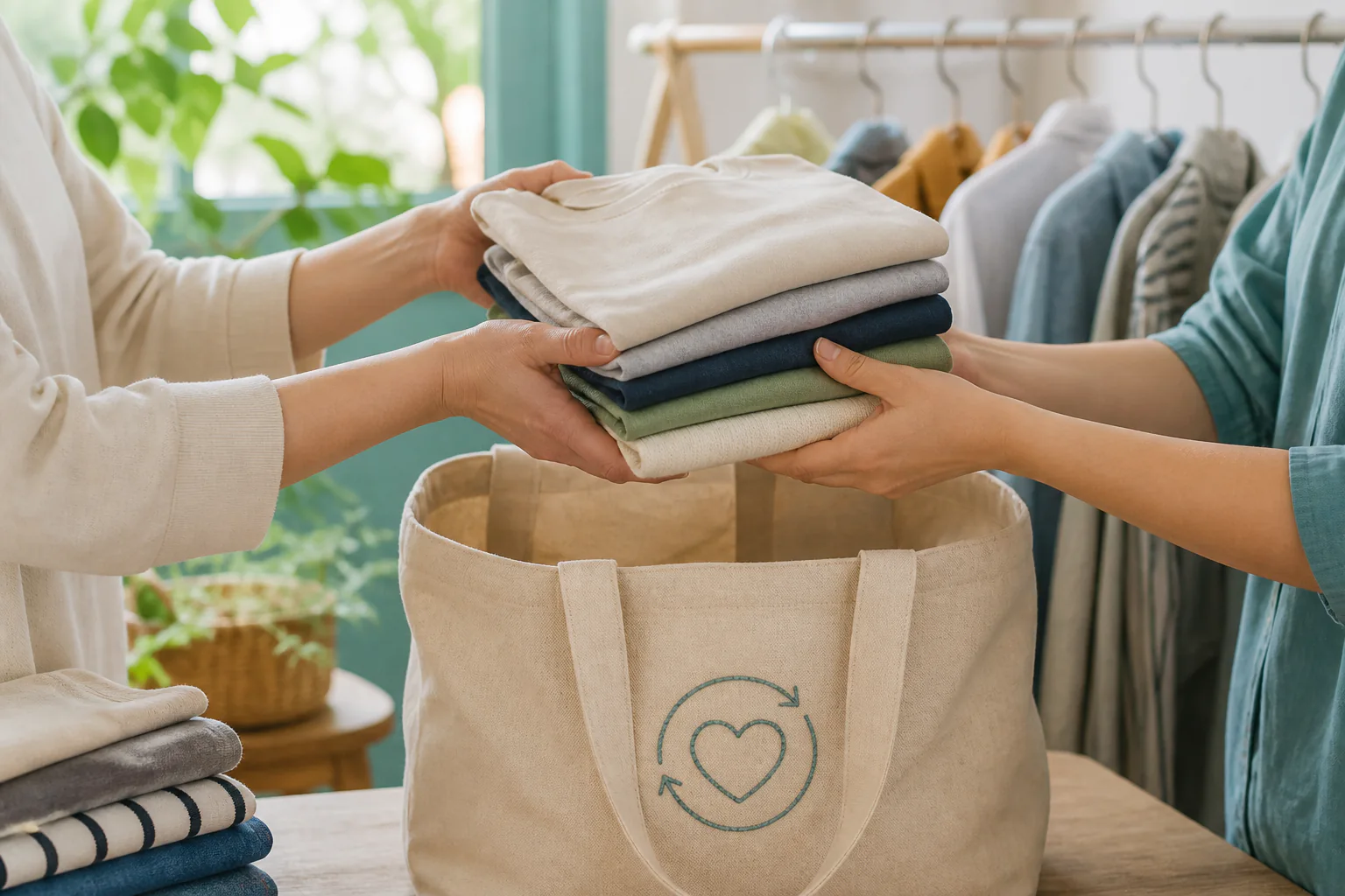 ノーブランド服を譲渡や回収などの手放し方に分けるイメージ