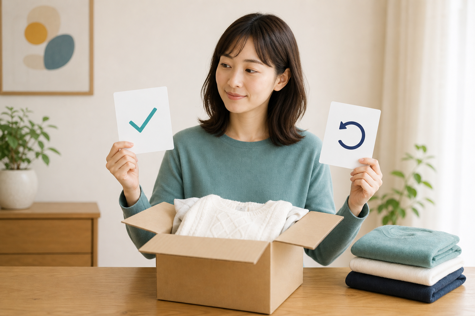 宅配買取の準備を進める様子